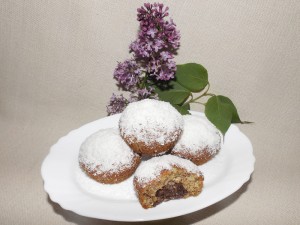 Бананови мъфини с шоколадово сърце