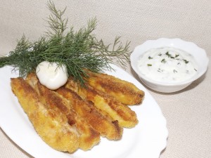 "Панирани" печени тиквички