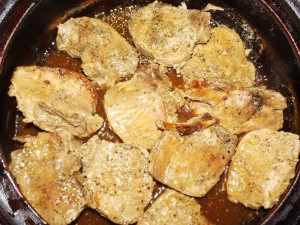 Крехки свински пържоли на фурна 